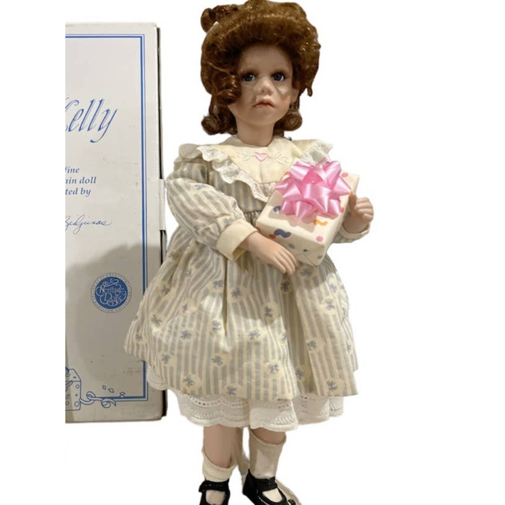 New in Box Hamilton Heritage Porcelain Doll- Kelly